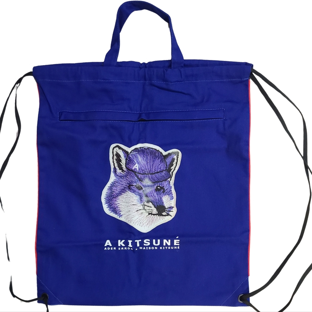 MAISON KITSUNÉ ADER ERROR X Foxy Blue Tote Bag & Backpack 2-IN-1 NWT
